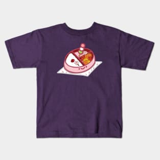 Kawaii Sakura theme pink bento box design sticker Kids T-Shirt